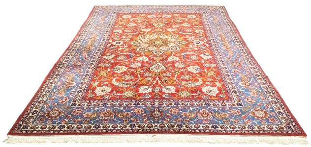 MorgenLand, morgenland Wollteppich »Najafabad Teppich handgeknüpft rot«, rechteckig, 8 mm Höhe, morgenland Wollteppich »Najafabad Teppich handgeknüpft rot«, rechteckig, 8 mm Höhe