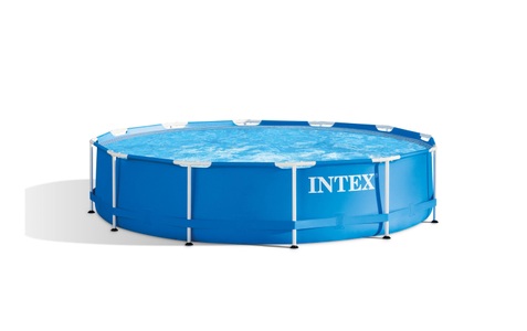 Intex, Stahlwand Pool Intex Pool Metal Frame 6503 l 366cm x 76 cm inkl. Filterpumpe, Intex Pool Metal Frame Set 366 x 76 cm