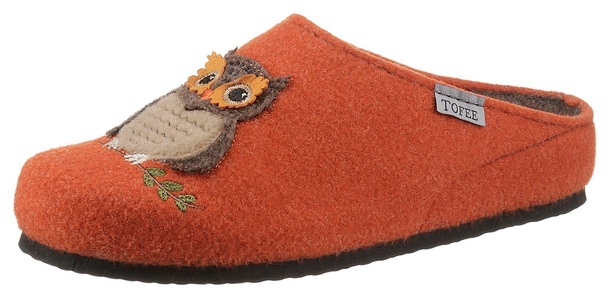 Tofee, Tofee Pantoffel, mit Eulen-Motiv, 