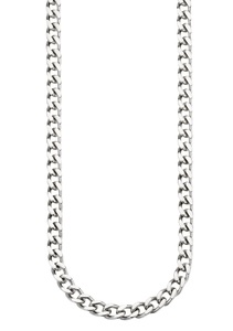 Bruno Banani, Bruno Banani Edelstahlkette »B0028N/20/00/55«, Bruno Banani Edelstahlkette »Schmuck Geschenk, Halskette Panzerkette Silberfarben«
