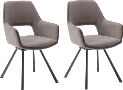 Mca furniture, MCA furniture Esszimmerstuhl »Bayonne«, (Set), 2 St., 2-er Set mit Stoffbezug, Stuhl 180°drehbar mit Nivellierung, belastbar bis 120 kg, MCA furniture Esszimmerstuhl »Bayonne«, (Set), 2 St.