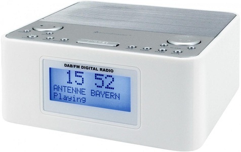 SOUNDMASTER, Soundmaster Ur170We - Radiowecker (Dab+, FM, Weiss/Silber), 