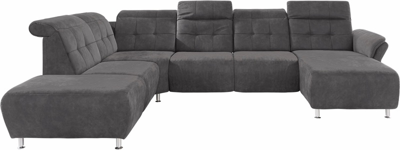 PLACES OF STYLE, Places of Style Wohnlandschaft »Manhattan«, 2 Sitze mit elektrischer Relaxfunktion, verstellbare Armlehnen, Places of Style Wohnlandschaft »Manhattan U-Form«, 2 Sitze mit elektrischer Relaxfunktion, verstellbare Armlehnen