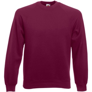 Fruit Of The Loom, Fruit of the Loom Rundhalspullover »Belcoro® Pullover / Sweatshirt«, Fruit of the Loom - Raglanärmeln Belcoro® Pullover, für Herren, Pflaume, Größe S