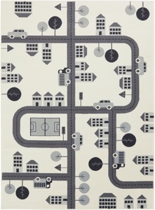 Hanse Home, HANSE Home Teppich »Town«, rechteckig, 0,9 mm Höhe, Weicher Flor, Schaldämmende Spielunterlage, Kinderzimmer, Strassen Design, Kurzflor, Robust, pflegeleicht, HANSE Home Kinderteppich »Town«, rechteckig, 0,9 mm Höhe, Kurzflor, Kinderteppich, Spielteppich, Strassen Design, Kinderzimmer