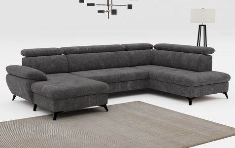 COTTA Wohnlandschaft »Hudson U-Form«, mit Kopfteilverstellung, wahlweise mit Bettfunktion & Bettkasten