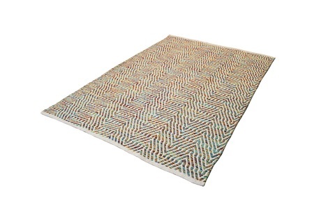 Kayoom, Wollteppich Carsten Kayoom multi, Kayoom Teppich »Aperitif 410«, rechteckig, 7 mm Höhe, weiche Haptik,fusselarm, für Allergiker & Fussbodenheizung geeignet