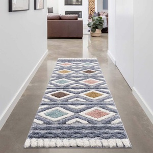 Carpet City, Carpet City Hochflor-Läufer »Focus«, rechteckig, 20 mm Höhe, 3D-Optik, Boho-Stil, Wohnzimmer, Carpet City Hochflor-Teppich »Focus 3382«, rechteckig, 20 mm Höhe, Boho-Teppich, Hochtief-Muster/ 3D-Effekt, für Wohnzimmer, Schlafzimmer