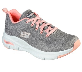 Skechers, Skechers Sneaker »ARCH FIT - COMFY WAVE«, mit gepolsterter Innensohle, Skechers Arch Fit - Comfy Wave - Schuhe - Damen Grey / Pink 38