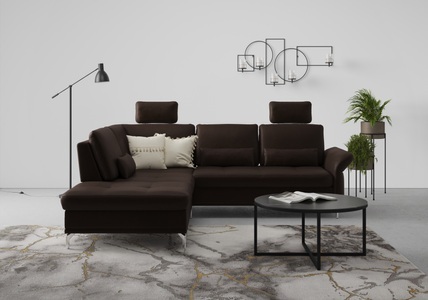 INOSIGN, INOSIGN Ecksofa »Palm Beach«, Federkern, mit Sitztiefenverstellung, wahlweise mit Bettfunktion, Bettkasten und Armteilverstellung, INOSIGN Ecksofa »Palm Beach L-Form«, Federkern, mit Sitztiefenverstellung, wahlweise mit Bettfunktion