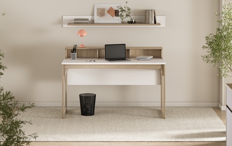 Home affaire Büromöbel-Set »Stranda im Scandi-Style, Home Office, Büro in zwei Farben verfügbar«, (2 tlg.), enthält Schreibtisch und Wandboard
