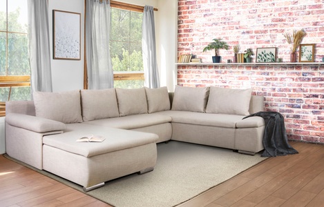 Home affaire Wohnlandschaft »Acra«, mit Bettfunktion und Bettkasten, in Mattenoptik