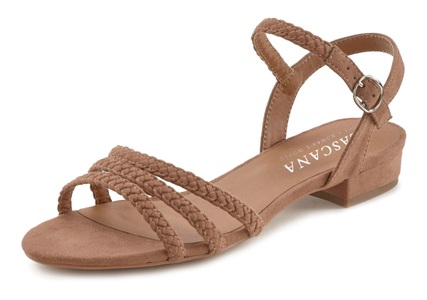 Lascana, LASCANA Sandale, mit geflochtenen Riemchen, LASCANA Sandale, Sandalette, Sommerschuh mit geflochtenen Riemchen VEGAN