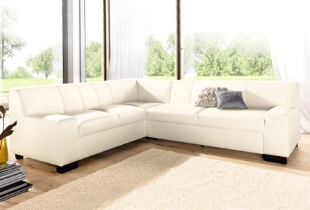 DOMO collection, DOMO collection Ecksofa, DOMO collection Ecksofa »Norma Top, elegant und modern, flache Armlehnen, L-Form«, wahlweise mit Bettfunktion