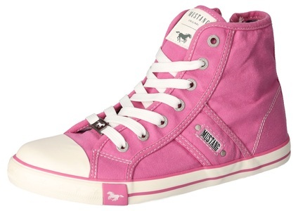 MUSTANG SHOES, Mustang Shoes Sneaker, mit Label in der Laufsohle, Mustang Mid Cut Sneaker pink