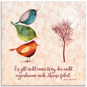 Artland Glasbild »Lebensweisheit Zu Hause«