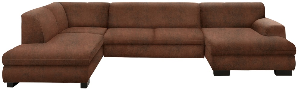 HOME AFFAIRE, Home affaire Wohnlandschaft »Nika«, Wohnlandschaft, MELROSE®, PRIMABELLE® oder Struktur, wahlweise mit Bettfunktion, 