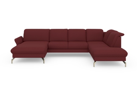 sit&more Wohnlandschaft »Fashion«, wahlweise mit Kopfteilverstellung und Vorziehsitz, motorisch, mit satinierten Nickelfüssen