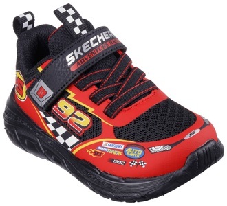 Skechers, Skechers Tracks Jungen Sneaker Rot, Skechers Kids Lauflernschuh »SKECH TRACKS«, Klettschuh, Sneaker, Kindergarten Schuh mit vielen coolen Prints