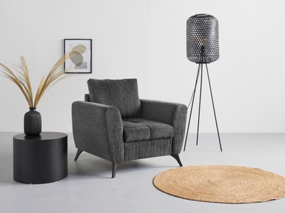 ANDAS, andas Sessel »Lörby«, auch mit Aqua clean-Bezug, feine Steppung im Sitzbereich, lose Kissen, INOSIGN Sessel »Lörby«, auch mit Aqua clean-Bezug, feine Steppung im Sitzbereich, lose Kissen