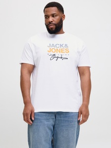 Jack & Jones PlusSize Print-Shirt »JORCANGGU TEE SS CREW NECK FST PLS«, mit Logo Print