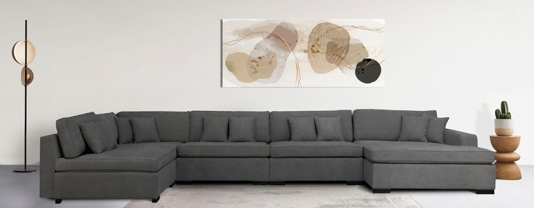 Guido Maria Kretschmer Home&Living, Guido Maria Kretschmer Home&Living Wohnlandschaft »Skara XXL«, Lounge-Sofa XXL mit Federkern-Polsterung, in vielen Bezugsvarianten, auch recycelt, Home affaire Wohnlandschaft »Skara XXL U-Form« Lounge-Sofa XXL mit Federkern-Polsterung, in vielen Bezugsvarianten