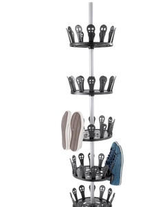 undefined, Schuh-Karussell, Schuh-Aufbewahrung, für 30 Paar, Schwarz, Maximex Schuhregal »Rondelle«, platzsparendes Schuhkarussell für 30 Paar Schuhe, freistehend