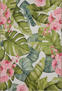Hanse Home, HANSE Home Outdoorteppich »Tropical«, rechteckig, 3 mm Höhe, strapazierfähig, robust, pflegeleicht, fussbodenheizungsgeeignet, HANSE Home Outdoorteppich »Tropical«, rechteckig, 3 mm Höhe, In-& Outdoor, Teppich, Wetterfest, Balkon, Garten, Wohnzimmer, Floral