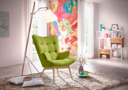 MAX WINZER, Max Winzer® Sessel »Arne«, Max Winzer® Sessel »Arne, Hochlehnsessel, Loungesessel«, in Schalenform, im Retrolook, Hochlehner