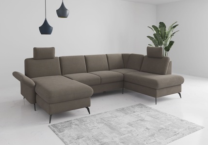 Home affaire Wohnlandschaft »Rochelle«, wahlweise mit Bettfunktion, Bettkasten und Armteilverstellung
