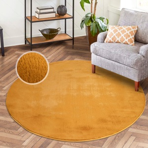 Carpet City, Carpet City Hochflor-Teppich »TOPIA400«, rund, besonders weich und kuschelig durch Polyester, Uni-Farben, Carpet City Hochflor-Teppich »TOPIA400«, rund, 21 mm Höhe, besonders weich und kuschelig durch Polyester, Uni-Farben