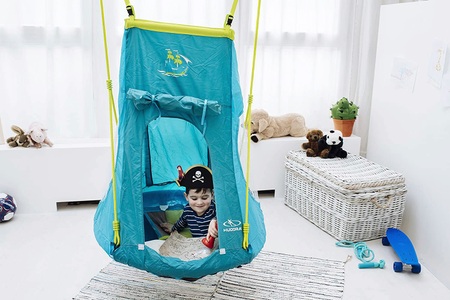 HUDORA, Hudora ® Nestschaukel mit Zelt, Pirate 90, HUDORA - Nestschaukel mit Zelt Pirate 90, 0, Grün