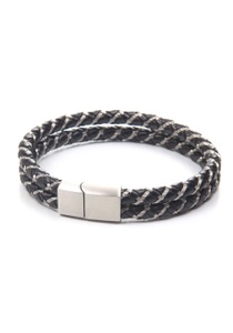 J.Jayz Lederarmband »im sportlich-eleganten Stil, mehrreihig, geflochten«