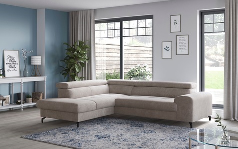 COTTA Ecksofa »Aura L-Form«, mit Schlaffunktion, Bettkasten und Kopfteilverstellung