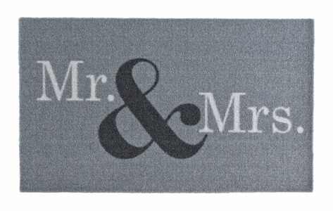 Zala Living, Fussmatte, Zala Living, »Mr & Mrs«, getuftet, HANSE Home Fussmatte »Mr & Mrs«, rechteckig, 7 mm Höhe, mit Spruch, Schrift, Robust, Rutschhemend, Ehepaar, Liebe, Waschbar