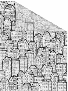 LICHTBLICK ORIGINAL Fensterfolie »Stadt«, 1 St., blickdicht, strukturiertKlebepunkte, selbstklebend, Sichtschutz