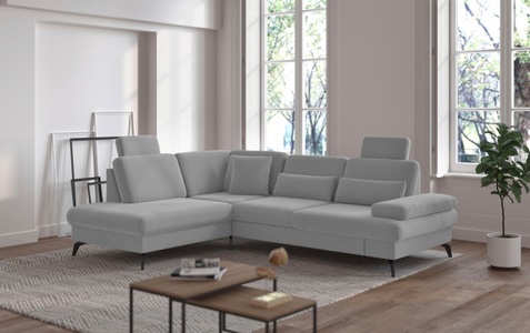 sit&more Ecksofa »Morris L-Form inkl. Sitztiefenverstellung«, wahlweise mit Bettfunktion, Bettkasten und Armteilverstellung