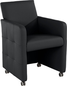 exxpo - sofa fashion, exxpo - sofa fashion Sessel »Barista«, Breite 61 cm, exxpo - sofa fashion Sessel »Barista Clubsessel auf Rollen, schmale Armlehnen, aktuelles Design«, bequem und komfortabel, Breite 61 cm