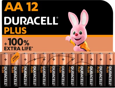 Duracell, Duracell Plus-AA CP12 Mignon (AA)-Batterie Alkali-Mangan 1.5 V 12 St., Duracell-Batterien Plus 100 AA 1,5 V 12 Stück