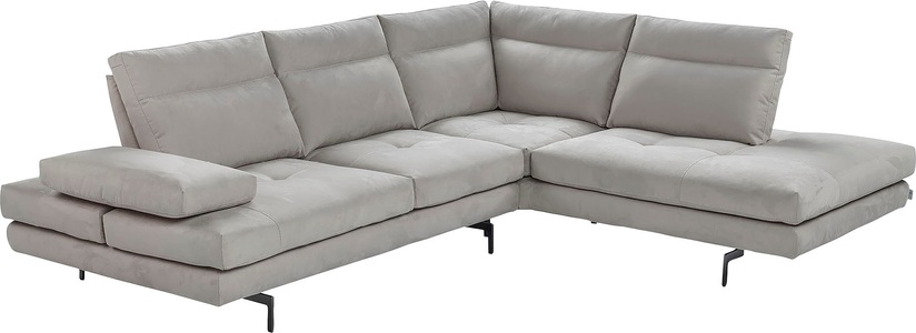 CALIA ITALIA, CALIA ITALIA Ecksofa »Toby Wing«, Sitztiefenverstellung, Eckelement mit Funktion, Füsse in Schwarz matt, CALIA ITALIA Ecksofa »Toby Wing, L-Form, Designsofa mit sensationellem Sitzkomfort«, Sitztiefenverstellung, funktionale Ecke, Füsse in schwarz matt