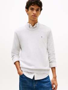TOMMY JEANS, Tommy Jeans Strickpullover "TJM SLIM FIT LIGHT SWEATER" Slim fit mit Rundhalsausschnitt