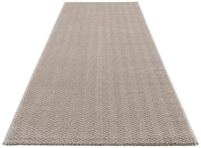 Carpet City, Carpet City Teppich »Fancy«, rechteckig, 12 mm Höhe, Kurzflor, Einfarbig, 3D-Optik, Wohnzimmer, Carpet City Teppich »Friseé-Teppich FANCY805«, rechteckig, 12 mm Höhe, Läufer, Kurzflor, Einfarbig, 3D-Optik, Zickzack Look, Wohnzimmer