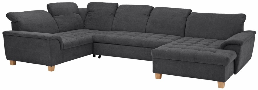 HOME AFFAIRE, Home affaire Wohnlandschaft »Lyla«, wahlweise mit Rückenfunktion und zusätzlich mit Bett + Bettkasten, Home affaire Wohnlandschaft »Lyla U-Form«, wahlweise mit Rückenfunktion und zusätzlich mit Bett + Bettkasten