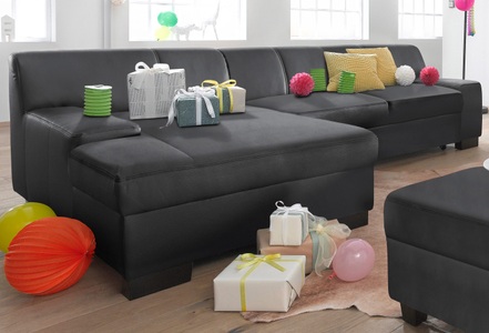 DOMO collection, DOMO collection Ecksofa, DOMO collection Ecksofa »Norma Top L-Form«, wahlweise mit Bettfunktion