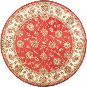 THEKO, Orientteppich, »Panjin«, THEKO, rechteckig, Höhe 14 mm, handgetuftet, THEKO Wollteppich »Royal Ziegler 503«, rund, 14 mm Höhe, reine Wolle, handgetuftet, Orient-Optik