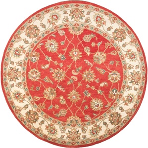 THEKO, Orientteppich, »Panjin«, THEKO, rechteckig, Höhe 14 mm, handgetuftet, THEKO Wollteppich »Royal Ziegler 503«, rund, 14 mm Höhe, reine Wolle, handgetuftet, Orient-Optik
