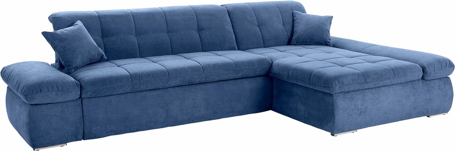 DOMO collection, DOMO collection Ecksofa, DOMO collection Ecksofa »NMoric XXL, B/T/H: 300/172/80cm, Revamierenabschluss L-Form«, wahlweise mit Bettfunktion und Armlehnverstel,lung