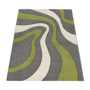 PACO HOME, Teppich, »Diamond 760«, Paco Home, rechteckig, Höhe 18 mm, Paco Home Teppich »Diamond 760«, rechteckig, 18 mm Höhe, Kurzflor, 3D-Design, modernes Wellen Muster