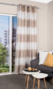 bpc living bonprix collection, Vorhang (1er Pack), HOME WOHNIDEEN Gardine »LUEY«, (1 St.), Dekostoff Querstreifen mit Glanzgarn