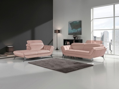 Egoitaliano, Egoitaliano Polstergarnitur »Sueli«, (Set), bestehend aus Sofa und Recamiere, Kopfteilverstellung, Bezug Leder, Egoitaliano Polstergarnitur »Sueli«, (Set), bestehend aus Sofa und Recamiere, Kopfteilverstellung, Bezug Leder